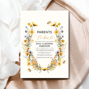Ouders van Bee Wildflower koppels baby shower Kaart