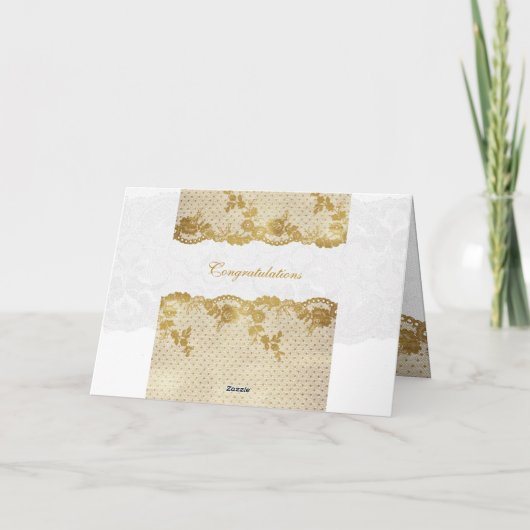 Ouders van Bride feliciteren de Kaart van de Groet (Achterkant)