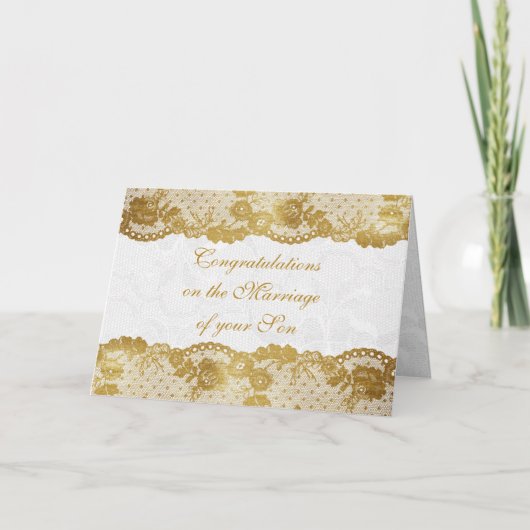 Ouders van Bride feliciteren de Kaart van de Groet (Voorkant)