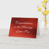 Ouders van Bride feliciteren de Kaart van de Groet (Gele Bloem)