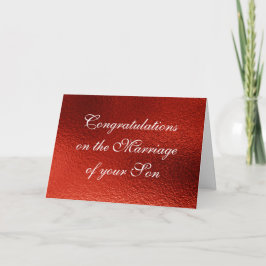 Ouders van Bride feliciteren de Kaart van de Groet