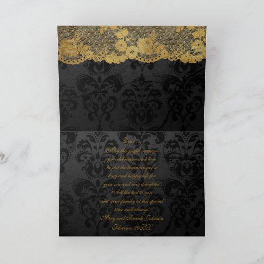 Ouders van Bride feliciteren de Kaart van de Groet (Binnen)