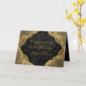 Ouders van Bride feliciteren de Kaart van de Groet (Gele Bloem)