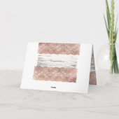 Ouders van Bride Gefeliciteerd Roze Rose Gold Kaart (Achterkant)