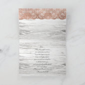 Ouders van Bride Gefeliciteerd Roze Rose Gold Kaart (Binnen)