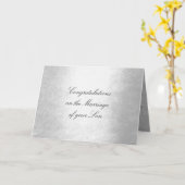 Ouders van Bride Gefeliciteerd Silver Glam Kaart (Gele Bloem)