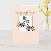 Ouders van Bride Toast Kaart (Gele Bloem)