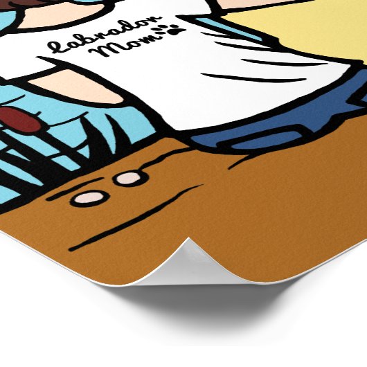 Ouders van chocolade- en gele labradors poster (Hoek)