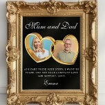 Ouders van de Bride Gift, mam papa Wedding Gift Po Poster<br><div class="desc">Een geweldige unieke manier om u te bedanken en de vader en moeder van de bruid te bedanken voor al hun steun en toewijding. Een unieke manier om de ouders van de bruid te bedanken voor alles wat ze gedaan hebben.</div>