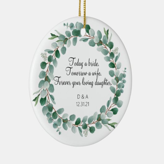 Ouders van de Bride Ornament Gift - Eucalyptus (Rechts)