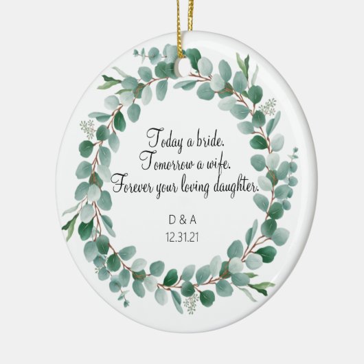 Ouders van de Bride Ornament Gift - Eucalyptus (Links)