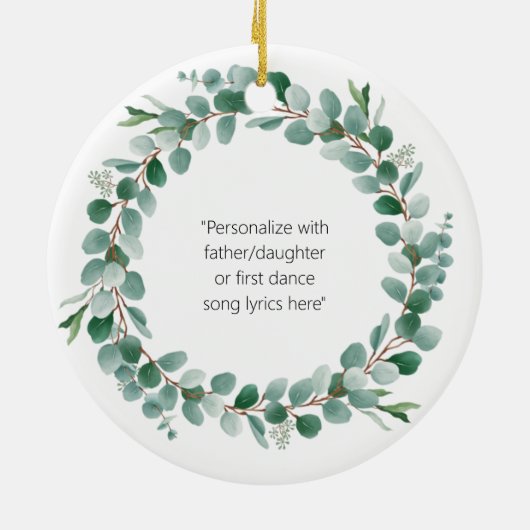 Ouders van de Bride Ornament Gift - Eucalyptus (Achterkant)