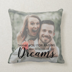 Ouders van de bruid Bedankt van de bruidegom Foto Kussen