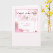 Ouders van de bruid Gefeliciteerd Custom Names Kaart (Gele Bloem)