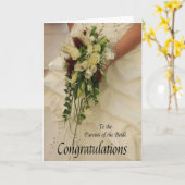ouders van de bruid huwelijksgelukwensen kaart (Gele Bloem)
