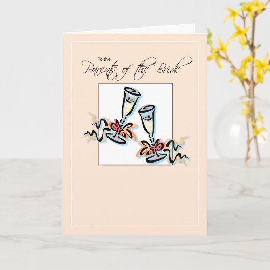 Ouders van de Bruid Toast Kaart (Gele Bloem)