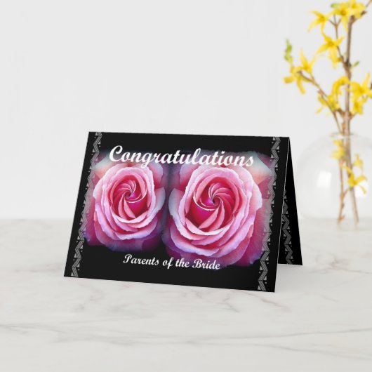 OUDERS van de bruid - Wedding Gefeliciteerd Kaart (Gele Bloem)