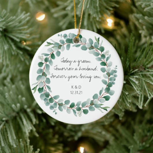 Ouders van de Groom Ornament Gift - Eucalyptus (Boom)