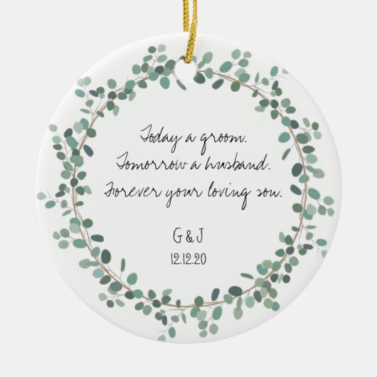 Ouders van de Groom Ornament Gift - Griekenland (Voorkant)
