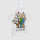 Ouders van een baby en hond Ornament (voorkant)