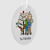 Ouders van een baby en hond Ornament (voorkant)