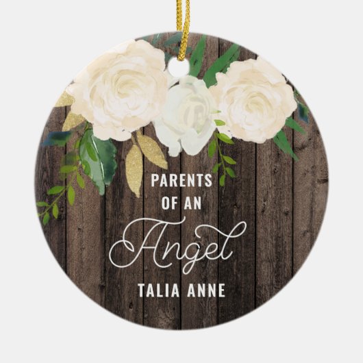 Ouders van een engel persoonlijk verlies van Baby Keramisch Ornament (Voorkant)