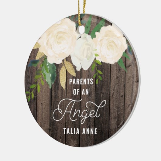 Ouders van een engel persoonlijk verlies van Baby Keramisch Ornament (Links)