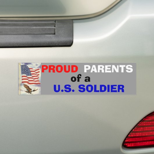 Ouders van een Soldaat Bumpersticker (Op auto)