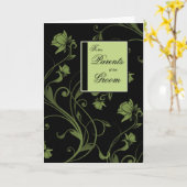 Ouders van Groom Gefeliciteerd, Zwart, en Groen Kaart (Gele Bloem)