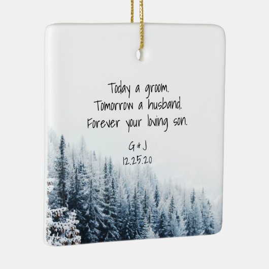 Ouders van het Ornament van de Groom - Wintersneeu (Rechts)