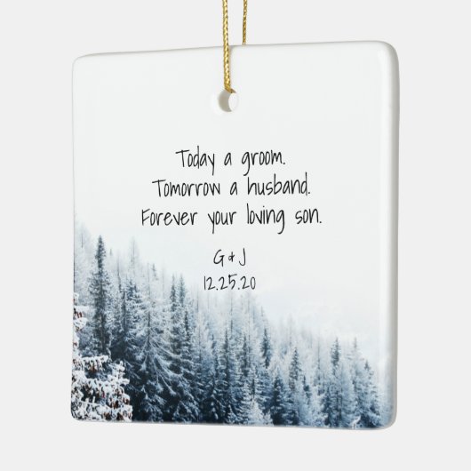 Ouders van het Ornament van de Groom - Wintersneeu (Links)