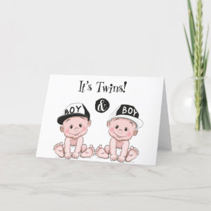 OUDERS VAN ***TWEELINGJONGENS*** GEFELICITEERD KAART