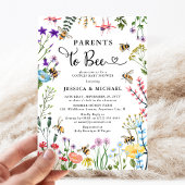 Ouders van wilde bloemen en Baby shower van Bumble Kaart