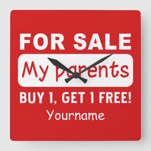 OUDERS VOOR aangepaste wandklok voor VERKOOP (Voorkant)