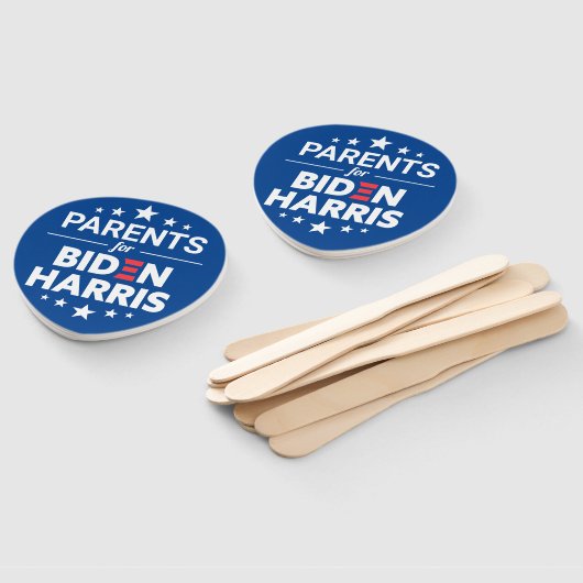 Ouders voor Biden Harris Custom Text Blue Handwaaier (Niet-gemonteerd)