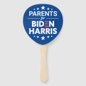 Ouders voor Biden Harris Custom Text Blue Handwaaier (Voorkant)
