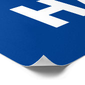 Ouders voor Biden Harris Custom Text Blue Poster (Hoek)
