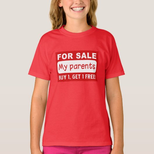 OUDERS VOOR DE VERKOOP VAN SHIRTEN T-SHIRT (Voorkant)