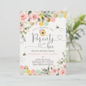 Ouders voor groen roze en goudBaby shower Kaart (Staand voorkant)