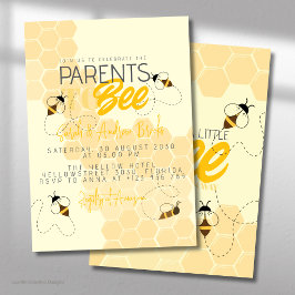 Ouders worden bij Honey Comb Baby Shower Uitnodigi Kaart