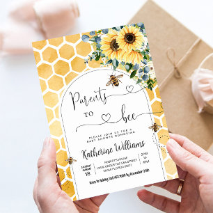 Ouders Worden Bij Honingbij Thema Baby Borrel Kaart