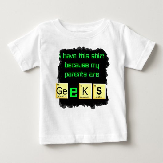 ouders zijn geeks baby shirt (Voorkant)
