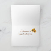 Ouders zijn verbijstering bij Thanksgiving Sunflow Kaart (Binnen)