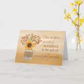 Ouders zijn verbijstering bij Thanksgiving Sunflow Kaart (Gele Bloem)