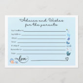 Ouderschap Advies Kaarten voor Baby shower – Fun & (Achterkant)
