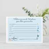 Ouderschap Advies Kaarten voor Baby shower – Fun & (Staand voorkant)