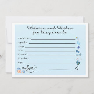 Ouderschap Advies Kaarten voor Baby shower – Fun &