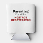 Ouderschap...Het is een soort gijzelonderhandeling Blikjeskoeler (Achterkant)