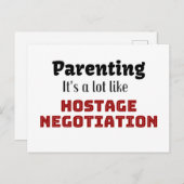 Ouderschap...Het is een soort gijzelonderhandeling Briefkaart (Voorkant / Achterkant)