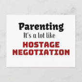 Ouderschap...Het is een soort gijzelonderhandeling Briefkaart (Voorkant)